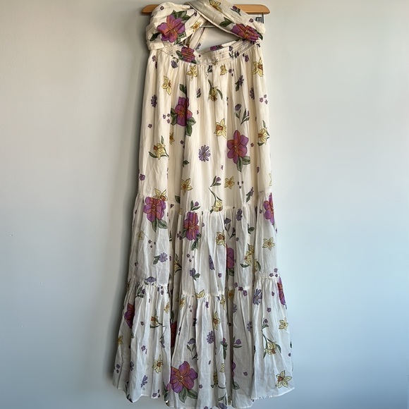 Luna Floral Print Convertible Maxi In Ivory Combo - Picture 8 of 13